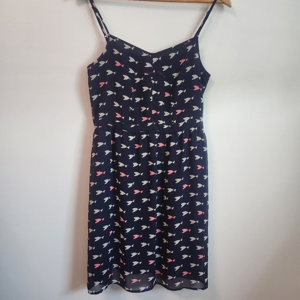 Maison Jules fish print dress sz Med